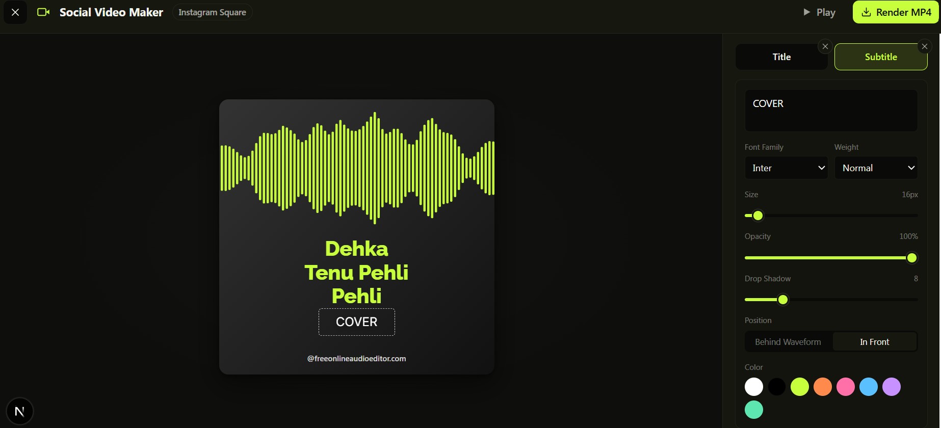 Music Visualizer Dashboard